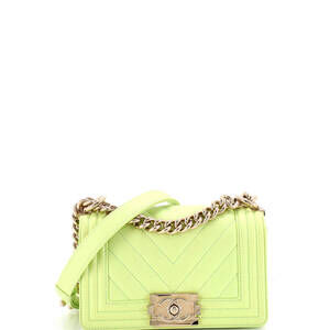 Chanel Small Boy Flap Bag Chevron Lambskin
